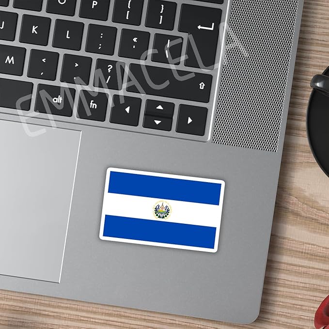 (3PCS) El Salvador Flag stickers, Countries Flag Stickers - Waterproof Vinyl Decals For Laptops, Tumblers, Water Bottles, Books, Scrapbooks, Size 3 x 1.8 Inch