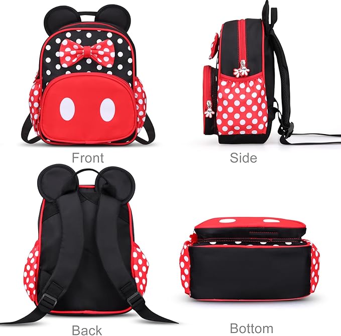 Voikukka Cute Little Girls Backpack Small Kids Mini Backpacks for Toddler Book Bag Children Preschool Backpack Kindergarten Bookbag Mini Mouse Girl Toys Gift Travel Backpacks