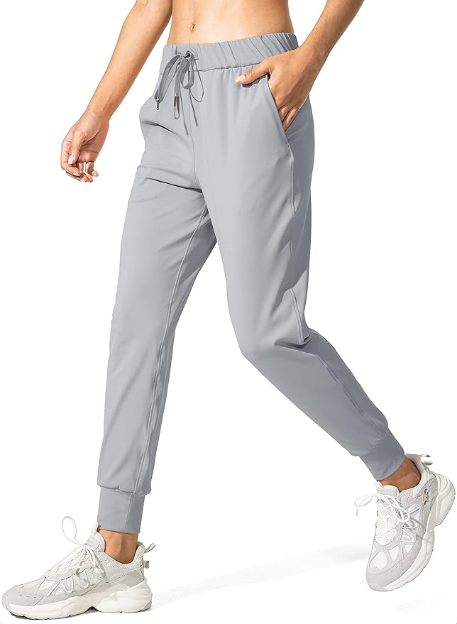 SANTINY Women's Joggers Pants Pockets Drawstring Running Sweatpants for Women Lounge Workout Jogging