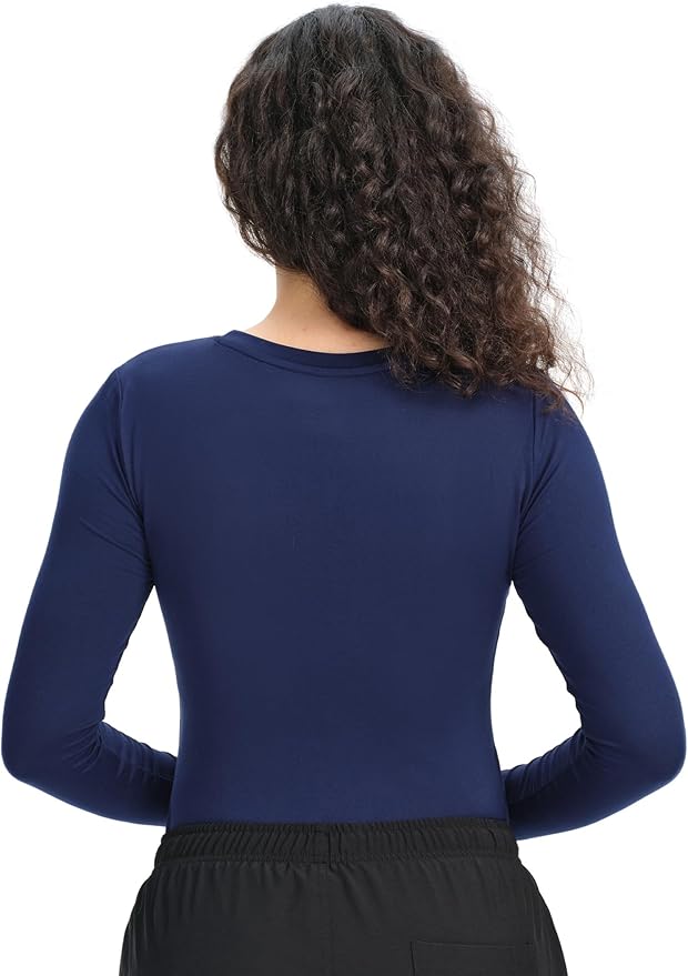 COZYFIT 3 Pack Scrub Undershirts Long Sleeve Women - Underscrub Comfort Tee