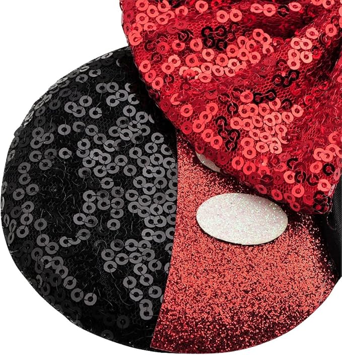 FANYITY Mouse Ears, Sequin Mouse Ears Headband for Girls Women Halloween Birthday Party (Rw)