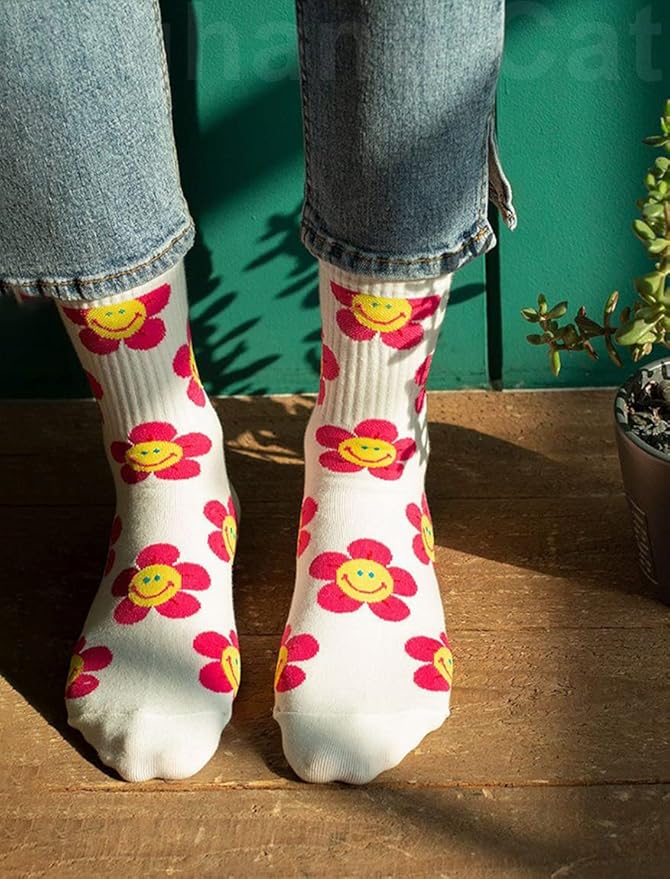 IIG 3-6 Pairs Womens Cute Animal Patterned Funny Novelty Cotton Crew Socks