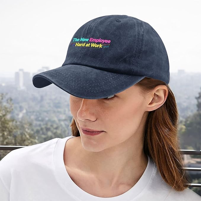 The New Employee Hard at Work Sport Hats for Men Light Weight Caps