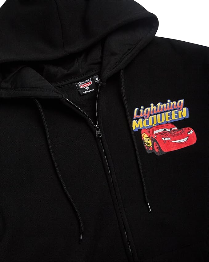 Disney Womens Zip Up Hoodies - Cars Lightning McQueen Lilo and Stitch Angel Marie Fleece Graphic Sweatshirts for Women (S-3X)