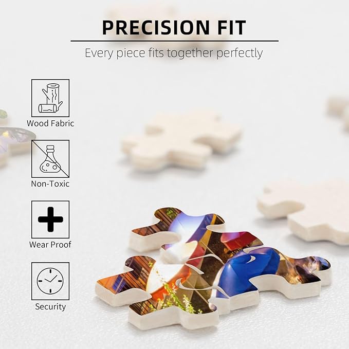 Jigsaw Puzzles for Adults 500 Piece,Caminata fluvial en San Antonio,Texas,Large Family Puzzle Game Artwork for Adults Teens Gift Toys