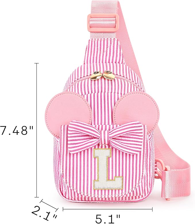 mibasies Initial Sling Bag for Girls, 4 Year Old Girl Birthday Gifts, Letter L
