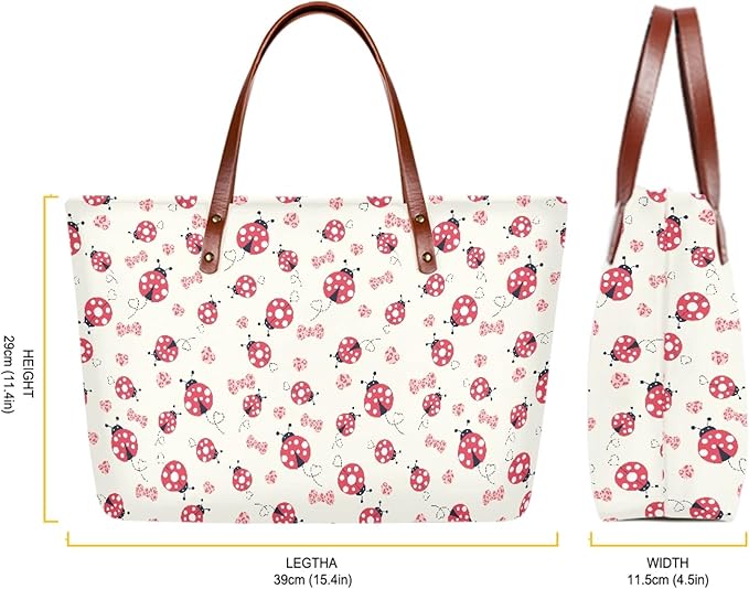 Womens Zip Up Tote Handbag Daisy Print Large Capacity Tote Purse Handbag Big Tote Bag Purse For Work Laptop