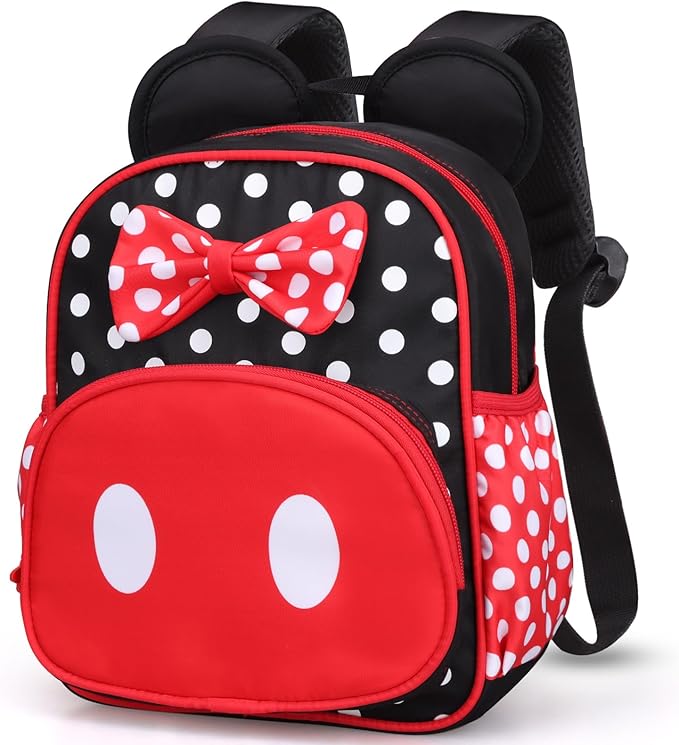 Voikukka Cute Little Girls Backpack Small Kids Mini Backpacks for Toddler Book Bag Children Preschool Backpack Kindergarten Bookbag Mini Mouse Girl Toys Gift Travel Backpacks