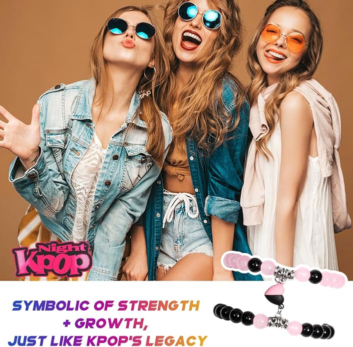 AICase for Korea-Pop Merch Toys Gifts Doll Cosplay Outfit Costume 5 Pcs Stackable Stretch Friendship Beaded K_Pop Bracelets Merchandise Jewelry Gifts for Fans Women Christmas Stocking