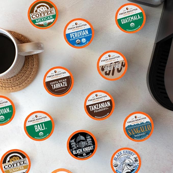 Fresh Roasted Coffee, Explorer Variety Pack, K-Cup Compatible, 96 Pods