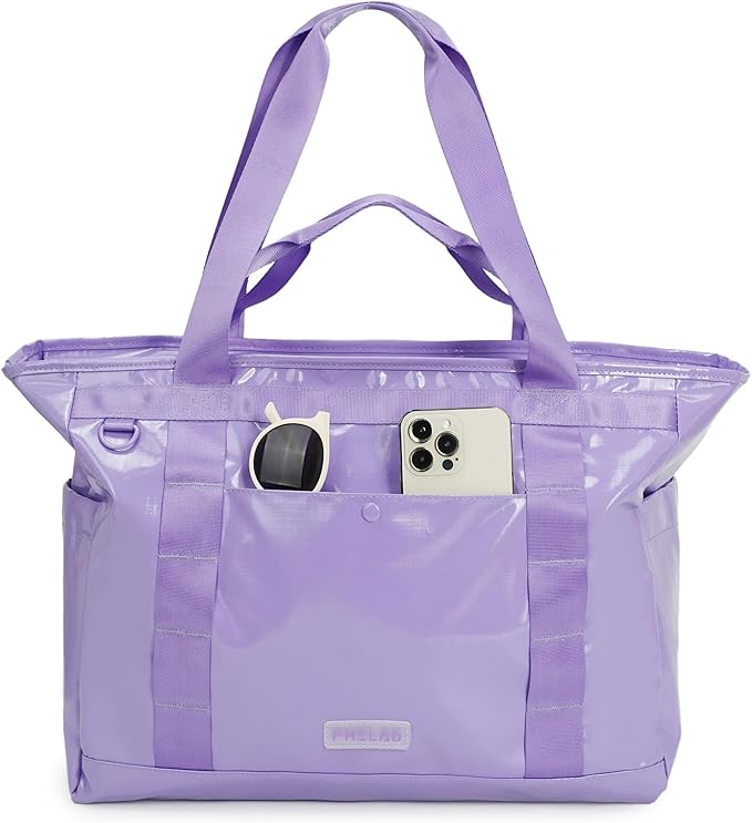 Tote Bag for Women, Lightweight Beach Bag with Laptop Pocket for Teacher Nurse, Travel Shoulder Handbag for College