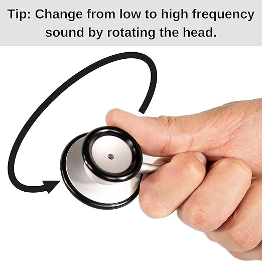 HCS Blue Stethoscope, Classic Lightweight - Medical, Dual Head Stethoscopes for Nurses, Nursing School, Student Essentials, Work, Home - 22 inch Tubing