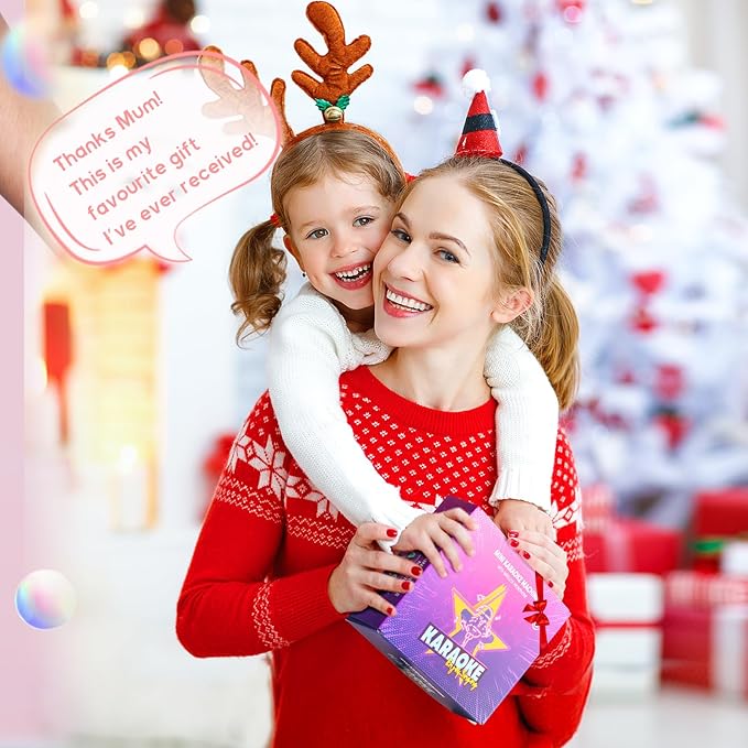 YLL Karaoke Machine for Kids Adults, Bluetooth Mini Speaker with 2 Wireless Microphones, 2026 TOP Birthday Gifts Toys for Girls Ages 3, 4, 5, 6, 7, 8, 9, 10, 12+ Years Old Toddler Family (Lightpink)