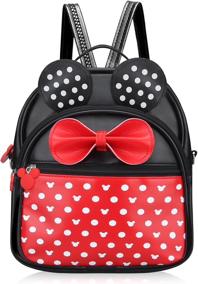 Voikukka Mini Backpack for Girls Small Backpacks Cute Little Kids Mini Mouse Backpacks for Toddler Girl Backpack Purse Gift Leather Child Crossbody Bag Children Travel Toys Baby Girl Purse