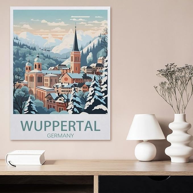 Jigsaw Puzzle 1000 Pieces for Adults，Wuppertal Germany Travel Poster，Large Puzzle Game Artwork for Adults Teens, Family Decorations, Unique Puzzle Gift（75x50cm）-BC2