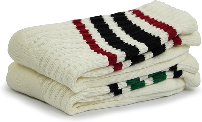 BomKinta Striped Crew Socks Women - Retro Novelty Socks - Stretchy Casual Athletic Cotton Sock Size 5-11