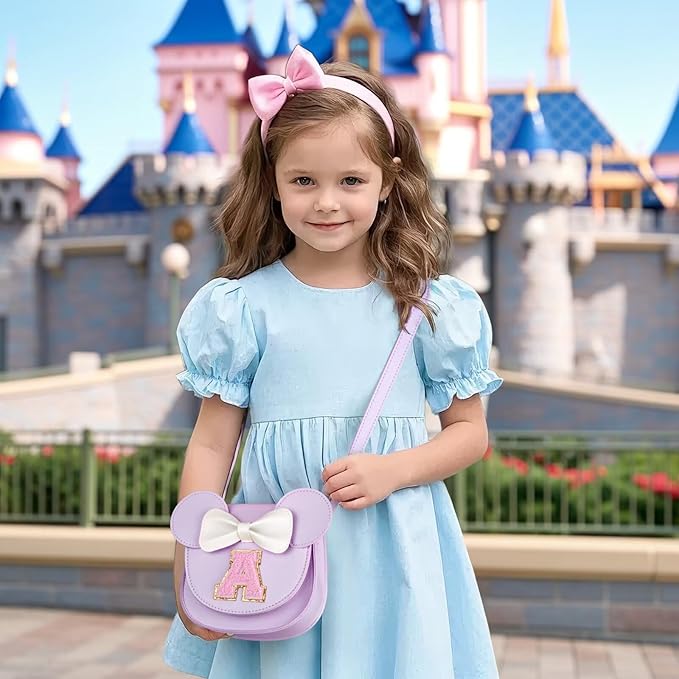 QLOVEA Birthday Gifts for 3 4 5 6 7 8 Year Old Girl - Toddler Purse Gifts for Girls, Little Girl Purse Kids Wallet Crossbody Bag (L, Purple)