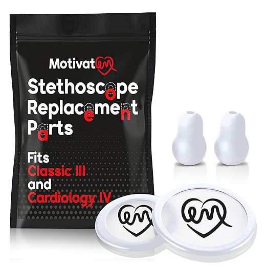 Stethoscope Replacement Part Kit for Littman Stethoscope Classic 3, Cardiology 3 & Cardiology 4 - Fits Classic III, Cardiology III & IV (White)