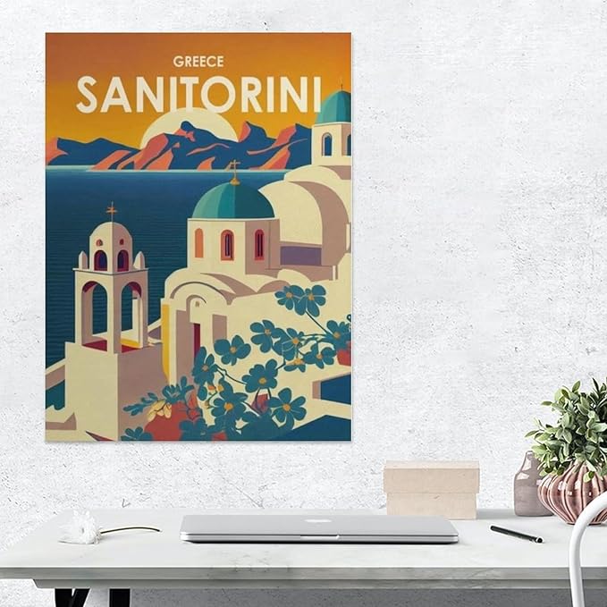 Jigsaw Puzzle 1000 Pieces，Santorini, Greece Sunset，Paper Adult Toys Decompression Game（38x26cm）-BK83