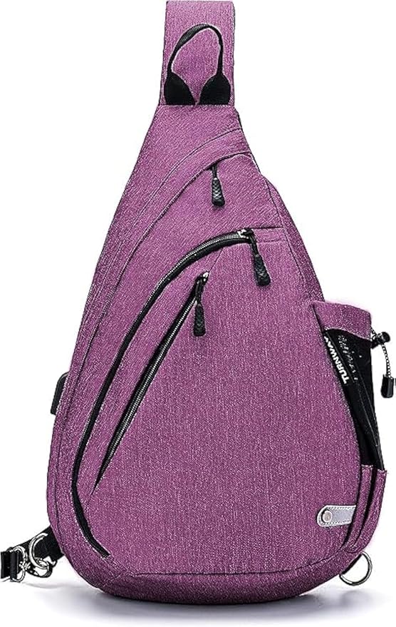 TurnWay Water-Proof Sling bag/Crossbody Backpack/Shoulder Bag with USB Charging Port for Travel, Hiking, Cycling, Camping