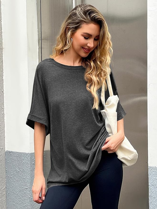 Women Oversized T-Shirt Summer Casual Short Sleeve Loose Tee Tops