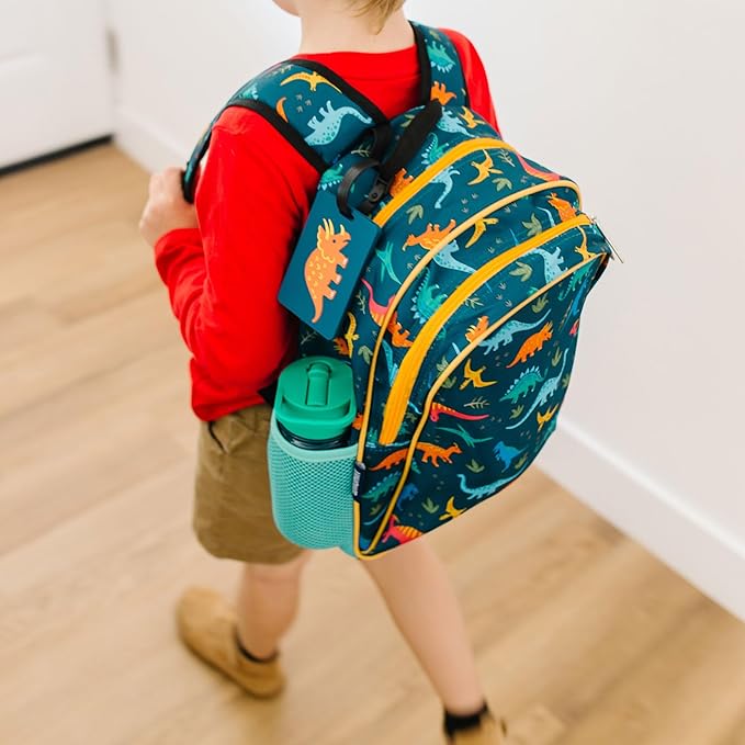 Wildkin 15-inch Kids Backpack – Durable, Padded, Adjustable for School & Travel - Jurassic Dinosaurs
