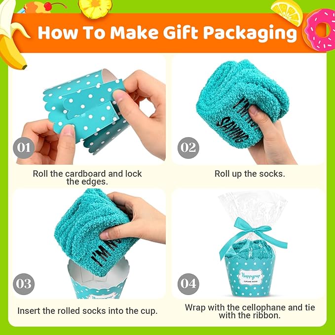 HAPPYPOP Fuzzy Gifts for Women Men - Book K-pop Divorce Inspirational Vegan Scary Film Socks