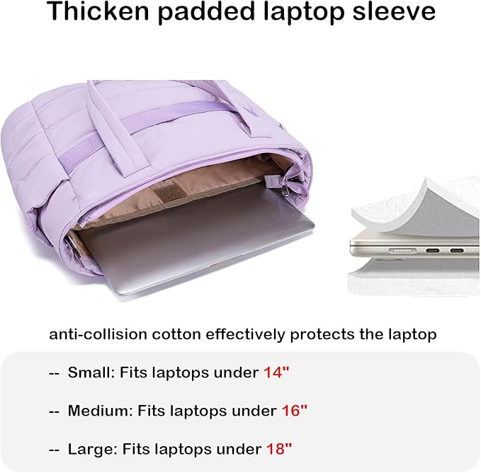 AOCINA Puffer Tote Bag for Women Quilted Work Bag Nurse Bags Women's Shoulder Handbags for Travel Gym Gifts Laptop Purse