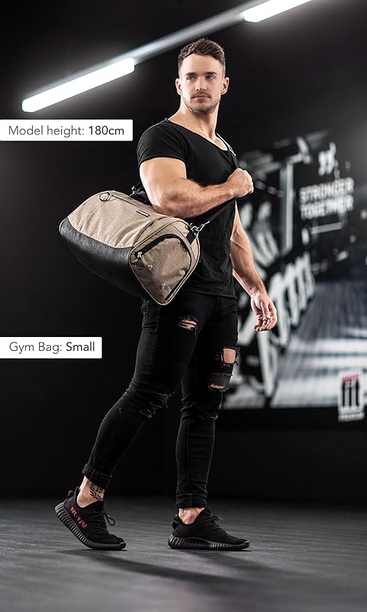 Fitgriff® Gym Bag for Men & Women with Shoe & Wet Compartment - Duffle Bag for Travel, Sports, Fitness & Workout