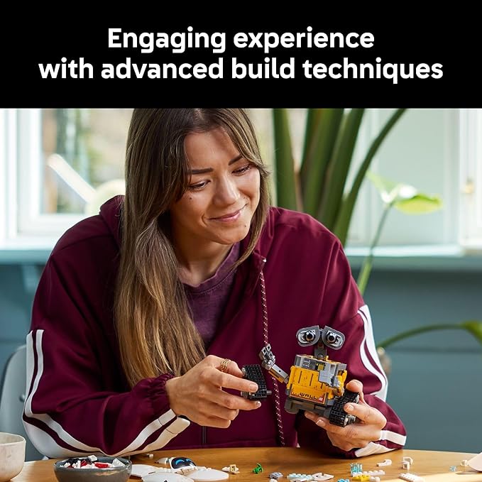 LEGO Disney & Pixar Wall-E & EVE Building Set for Adults, Ages 18+ - Home Office, Book Shelf, or Room Decor for Disney Fans - Gift Ideas for Men & Women - 43279