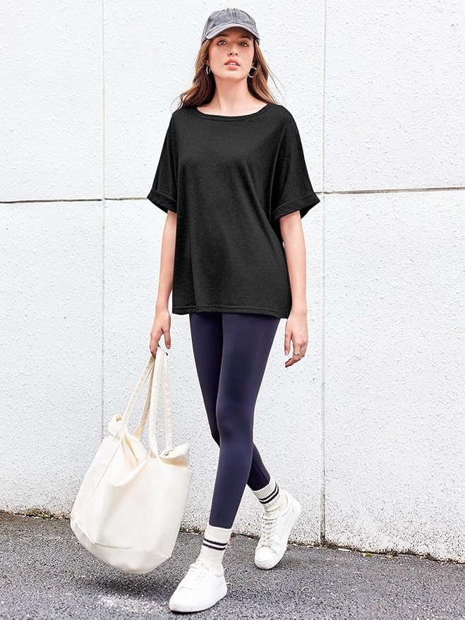 Women Oversized T-Shirt Summer Casual Short Sleeve Loose Tee Tops