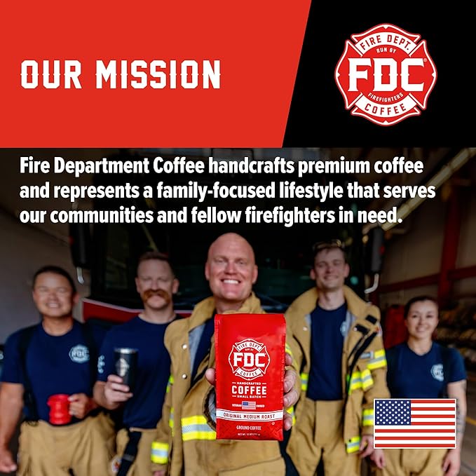 Fire Department Coffee - Skull Crushing Instant Espresso Coffee - Instant Coffee Packets Single Serve - Gives Back to Firefighters - Veteran Owned - Enjoy Hot or Cold (Pack of 10)