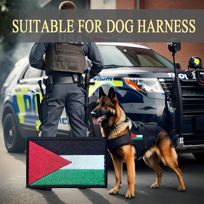 EmWoot 2PCS Palestine Flag Patch Embroidered Morale Patch Military Tactical Patches Hook and Loop