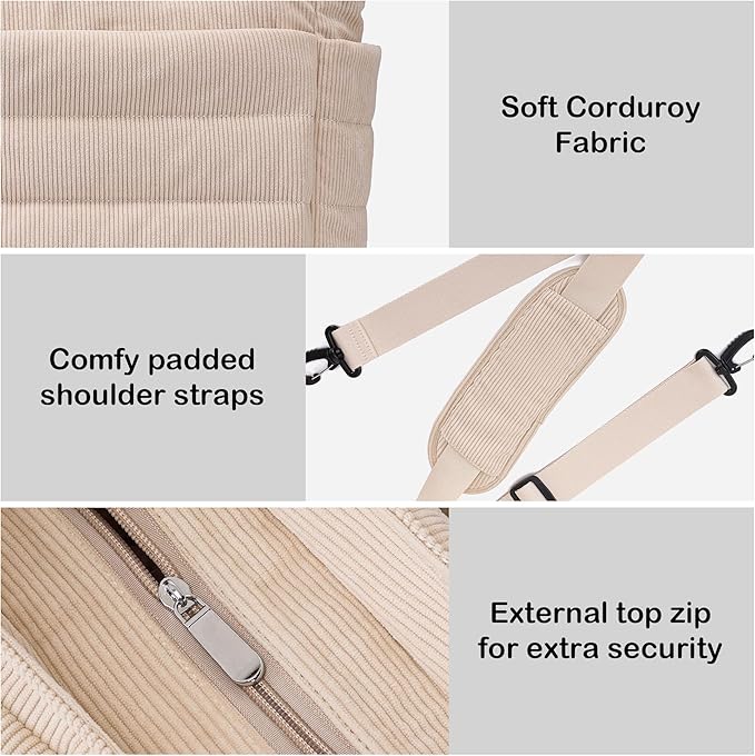 AOCINA Puffer Tote Bag for Women Quilted Work Bag Nurse Bags Women's Shoulder Handbags for Travel Gym Gifts Laptop Purse