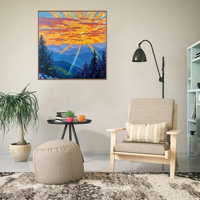 Saralluna Puzzle for Adults 1024 Pieces, Bold Sunset Mountain Scene Puzzle, Challening Impossible Difficult Hard Fun 1024 Pieces Jigsaw Puzzles for Adults