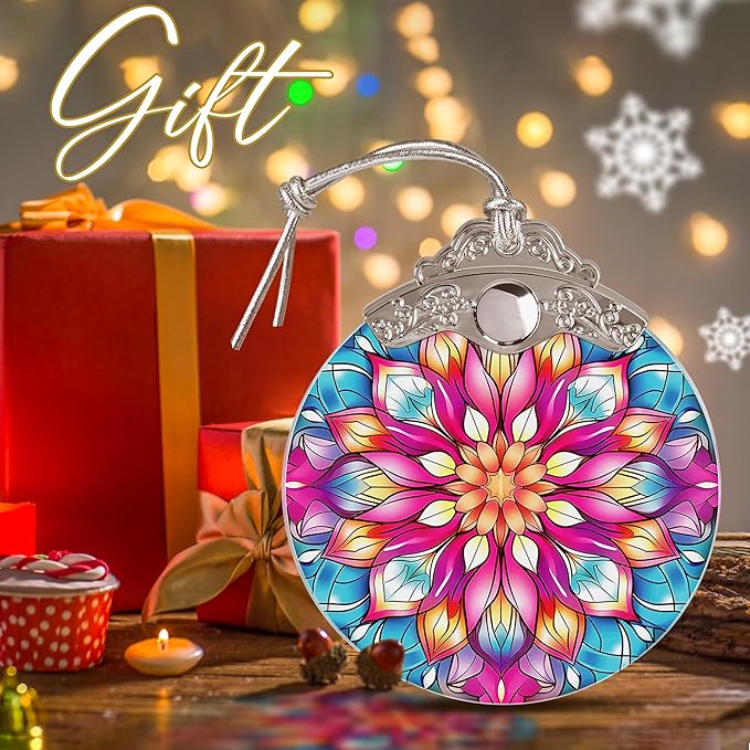 Jocidea Lotus Flower Christmas Ornament - Hanging Decor & Suncatcher - Gifts for Lotus Lovers