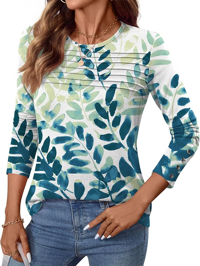 Blouses for Women Dressy Casual Long Sleeve Fall Fashion Tops Trendy Outfits for Work Office Shirts Thicker Clothes