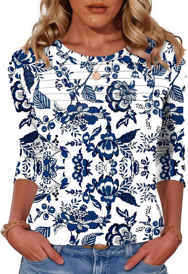 Blouses for Women Dressy Casual Long Sleeve Fall Fashion Tops Trendy Outfits for Work Office Shirts Thicker Clothes