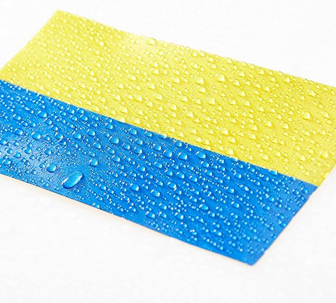 CANTENDO 5Pcs Ukraine Flag Decal Sticker - Ukrainian Flag Reflective Vinyl Car Stickers - for Car Window Bumper Waterproof Sticker (2.5 x 4.5 Inch)