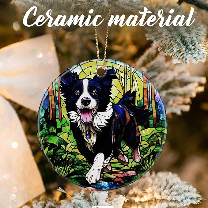 Loyal Border Collie Ornaments, Dog Christmas Ornaments: Christmas Tree Decorations, Holiday Decor, Stocking Stuffers, Gift Ideas, Xmas Gift, Dog Lover Gifts & Pet Lover Gifts