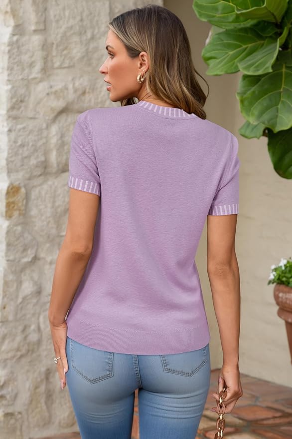 Arach&Cloz Women's Wool Blend Business Casual Essential Fall Layering Pullover Sweaters