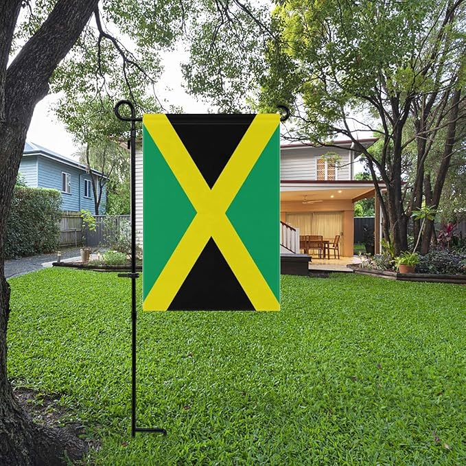 Jamaica Flag Jamaican Flag, Small Jamaican Garden Flags for Yard Patio Porch Independence Day Patriotic Festival Outdoor Decorations