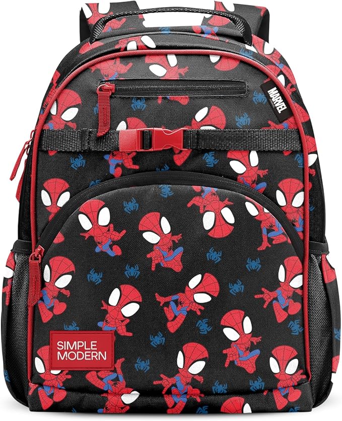 Simple Modern Medium Marvel Toddler Backpack for School Girls and Boys | Kindergarten Elementary Kids Backpack | Fletcher Collection | Kids - 15" tall | Go Spidey Go
