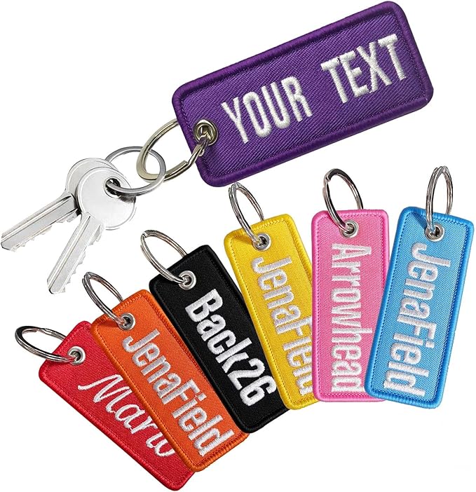 QJS PATCH Customzied Keychain,Personalized Key chain,Key Ring Accessories for Motorcycles,Scooters,Cars and Gifts