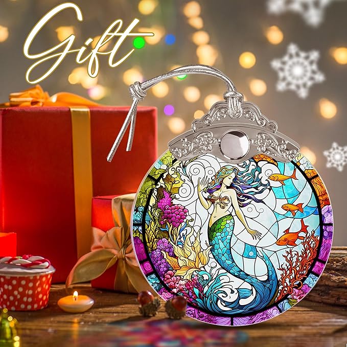 Jocidea Beautiful Mermaid Ornament - Christmas Keepsake & Stocking Stuffer - Gift for Girls