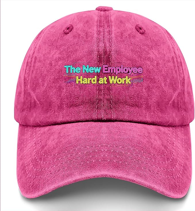 The New Employee Hard at Work Sport Hats for Men Light Weight Caps