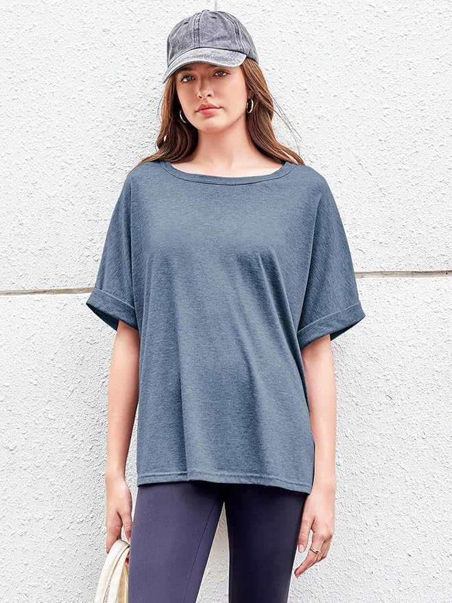 Women Oversized T-Shirt Summer Casual Short Sleeve Loose Tee Tops