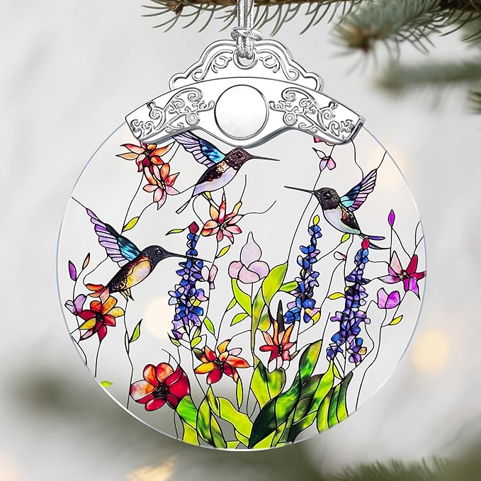 Hummingbird Christmas Ornaments: Christmas Tree Ornaments, Holiday Decor for Butterfly Lover, Stocking Stuffers, Gift Ideas, Housewarming Gift, Xmas Gifts & Gifts for Women, Friends and Neighbors