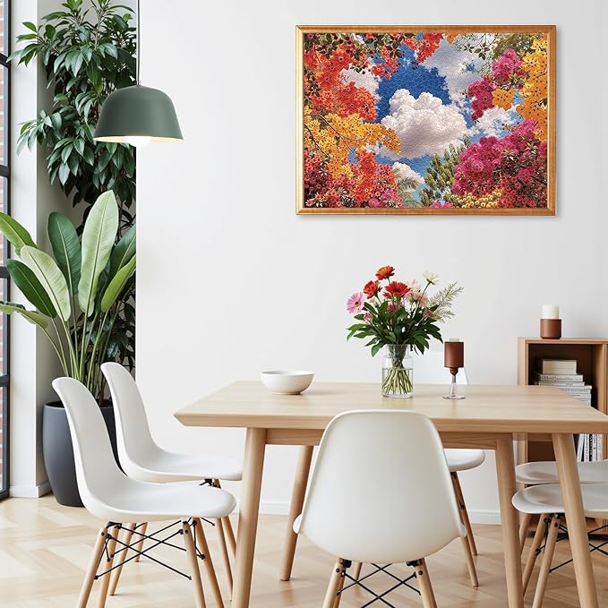 Naturelish 1000-Piece Puzzle for Adults - Relaxing Nature Jigsaw for Adults, Blooming Tree Canopy with Blue Sky Scene, Fun and Challenging Jigsaw Puzzles, 26.65 x 19.25 in