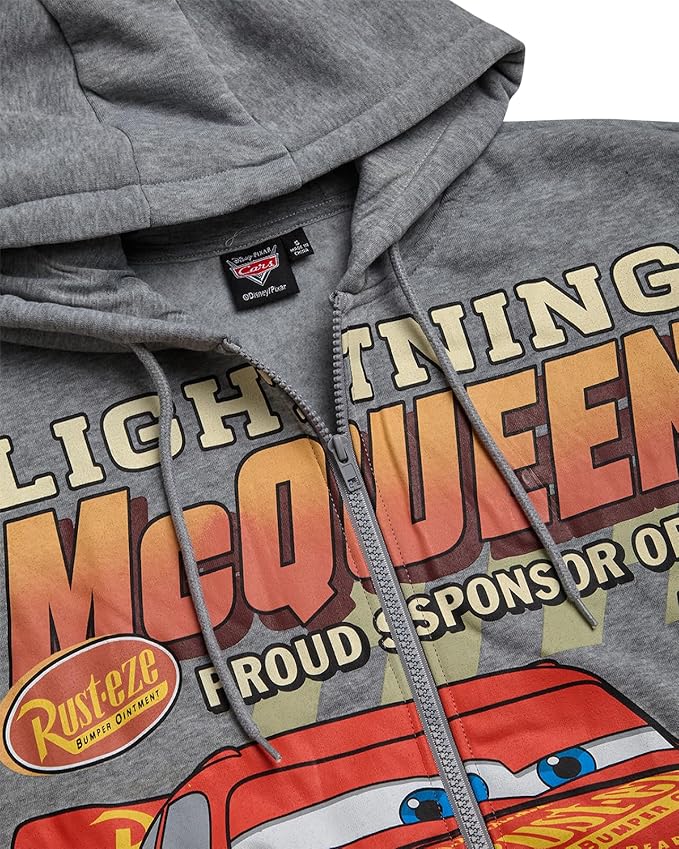 Disney Womens Zip Up Hoodies - Cars Lightning McQueen Lilo and Stitch Angel Marie Fleece Graphic Sweatshirts for Women (S-3X)